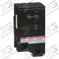 SQUARE D Miniature Circuit Breaker: 200 A, 120/240V AC, Single Phase, 10kA at 120/240V AC, 2 Poles (MPN QO2200). Key specifications — Phase: Single; Amps: 200 A; AC Voltage Rating: 120/240V AC; Max. AIR Rating: 10kA at 120/240V AC; For Use With: QO Load Centers and NQ Panelboards; Brand: SQUARE D.