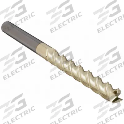 APPROVED VENDOR Square End Mill: Carbide, ZrN Coated, 3 Flute, 3/8" Mill Dia, 3" LOC - Carbide Square End Mills for Aluminum