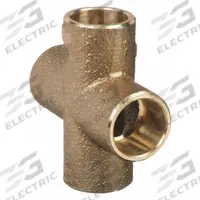 NIBCO Sweat Fitting Cross: 1/2 in CTS x 1/2 in CTS x 1/2 in CTS, Cup x Cup x Cup x Cup (MPN 735-LF 1/2)