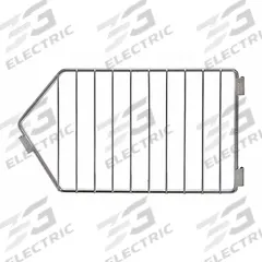 APPROVED VENDOR Modular Stacking Basket Divider: 3/8 in x 20 in x 9 in, Steel, Chrome, Silver (MPN 45VX76). Key specifications — Finish: Chrome; Material: Steel; Color: Silver; Brand: APPROVED VENDOR.