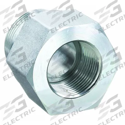 PARKER Metal Pipe Straight: Straight, Carbon Steel, 3/4 in x 1/2 in - Hydraulic Threaded Extreme-Pressure Pipe Fittings