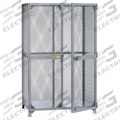 LITTLE GIANT Bulk Storage Locker: 72 in x 33 in x 78 in, 1 Tiers, 1 Units Wide - Expanded Metal Security Cage Lockers