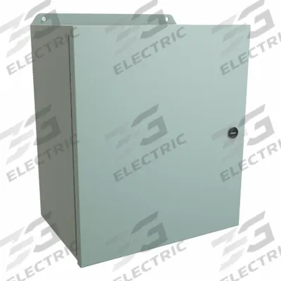 HAMMOND Electrical Enclosure: Steel, 14 in x 12 in x 8 in, NEMA 12/13/3R/4, w/Panel - Steel Washdown Enclosures