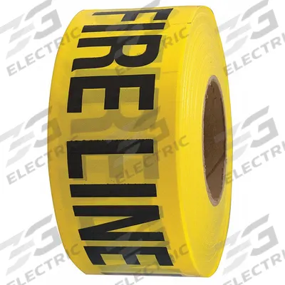 APPROVED VENDOR Barricade Tape: 1,000 ft Lg, 3 in Wd, Fire Line Do Not Cross Legend - First Responder Messaging Barrier Tape