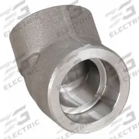 APPROVED VENDOR Metal Pipe Elbow: 45° Elbow, Carbon Steel, 1 in x 1 in, Class 3000 (MPN 1MNN9). Key specifications — Pipe Fitting Material: Carbon Steel; Fitting Pipe Size: 1 in x 1 in.