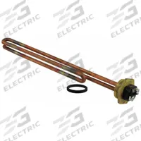 RHEEM LWD Element: LWD, 4,500 W, 240V AC, Threaded Pipe, 13.38 in Insert Lg (MPN SP610160). Key specifications — Compatible Manufacturer Part Number: MR30245US; Display Sell UOM: EA; Operating Voltage: 240V AC; Includes Gasket: Yes; Sheath Material: Copper; Element Mount Type: Threaded Pipe; Includes Mounting Hardware: Yes; Sub-brand: Vanguard.