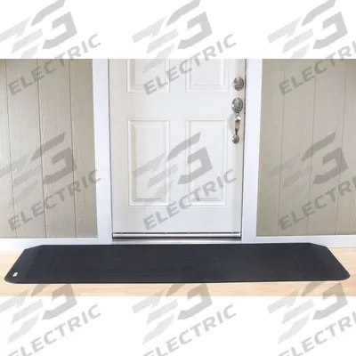 EZ EDGE Door Ramp: 82 in Lg, ADA Compliant, Black - Rubber Ramps