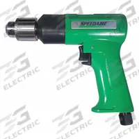 SPEEDAIRE Air-Powered Drill: 3/8 in Chuck, Heavy Duty, 2,600 RPM, 0.7 hp, Keyed, Reversible (MPN 45YY15). Key specifications — attr1320790: SPEEDAIRE.