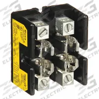 BUSSMANN Fuse Block: Open Block Design, 2 Pole, 300 V AC, Box Lug, Non-Indicating (MPN T30060-2CR). Key specifications — Brand: BUSSMANN.