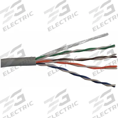 CAROL Category Cable: 100 ft Cable Lg, 24 AWG, Riser, Gray, PVC, Std, CR5.30.10 - Category 5e Cable