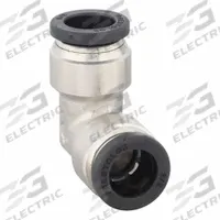 PARKER Push-Fit Elbow Fitting: 3/8 in OD x 3/8 in OD Size, Push-to-Connect x Push-to-Connect, Brass (MPN 165PLP-6). Key specifications — Brand: PARKER.
