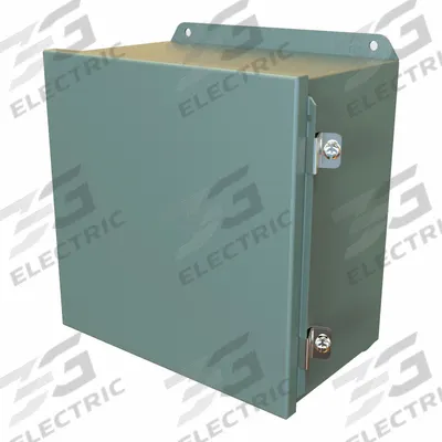 HAMMOND Electrical Enclosure: Steel, 10 in x 10 in x 6 in, NEMA 12/13/3R/4, Solid Cover - Steel Washdown Enclosures