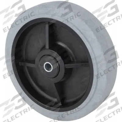 APPROVED VENDOR Caster Wheel: 8 in Wheel Dia., 2 in Wheel Wd, Rubber, 500 lb Load Rating - Conductive Rubber Tread on Plastic Core Wheels