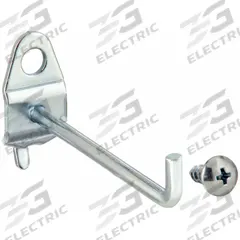 TRITON PRODUCTS Single Rod Pegboard Hook: 1/4 in_1/8 in Peg Hole, Screw-In, Surface, Silver, 10 PK (MPN 71319). Key specifications — Finish: Zinc-Plated; Color: Silver; For Tool Type: Multiple; Includes: Screws; Locking System: Screw-In; Mounting Type: Surface; Material: Steel; Accessory Type: 90-Degree Single Hook.