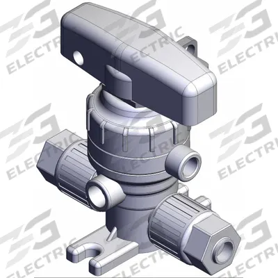 SMC Chemical Liquid Valve: 3/8 in, PFA, Compression x Compression, 0.5 MPa Max Pressure (CWP) - Standard High-Purity Manual Diaphragm Valves