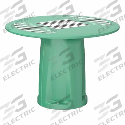 CORTECH Table: 28 in Overall Ht, 42 in Overall Dia, Game Top Included, Ballast Accepted - Cylinder Base Tables