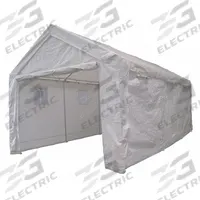 APPROVED VENDOR Canopy Tent: 20 ft Overall Lg, 10 5/8 ft Overall Wd, 10 ft Overall Ht, Powder Coated (MPN 11C542). Key specifications — attr1057256: APPROVED VENDOR; attr1057264: White; attr1057267: (8) Foot Plates; attr1057268: Fixed Legs; attr1057278: White; attr1057279: Polyethylene.