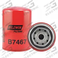 BALDWIN FILTERS Oil Filter: B7467, 3/4"-16 Thread Size, 5 3/8 in Overall Ht, 3 11/16 in Outside Dia. Key specifications — Baldwin Interchange: B7467; Brand: BALDWIN FILTERS; Compatible Vehicle Make: JCB; Includes: Standpipe; Media Material: Cellulose.