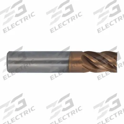 CLEVELAND Square End Mill: Carbide, T-Max Coated, 5 Flute, 1/4" Mill Dia, 3/4" LOC - Fast-Cutting Carbide Square End Mills for Stainless Steel & Super Alloys