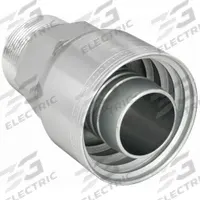 AEROQUIP Hydraulic Crimp Fitting: Steel x Steel, Straight, -24 For Hose Dash Size, Male x Genderless (MPN 1AA24MP24). Key specifications — Fitting Gender: Male x Genderless; Fitting Connection Type: NPTF x Crimp; Thread Size: 1-1/2"-11-1/2; For Hose Dash Size: -24; Brand: AEROQUIP.