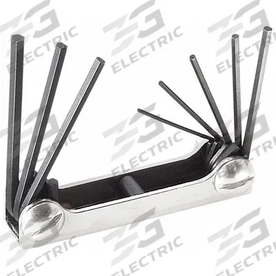 KLEIN TOOLS Hex Key Set: 1 - 5 Pieces, Folding, SAE, Std End, Short, 1 Pieces - Folding Key Sets