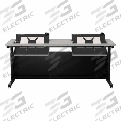 VERSADESK Standing Desk: Gray, Wood, 60 in Overall Wd, 30 in Overall Dp, 36 in Max Desktop Ht - Manual Adjustable-Height Desks