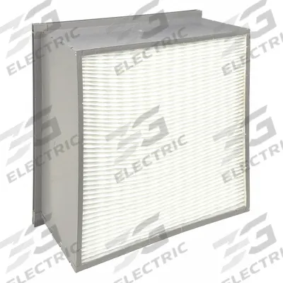 GRAINGER Minipleat Air Filter: 20 in x 20 in x 12 in, Fiberglass, Plastic, Single Header - MERV 14 Minipleat Air Filters