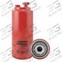 BALDWIN FILTERS Fuel Filter: Spin-On, 3 11/16 in Outside Dia, 1"-14 Thread Size, Cellulose, Komatsu (MPN BF1394-SP). Key specifications — attr1137520: BF1394-SP; attr434022: BALDWIN FILTERS; attr427730: Cellulose; attr427731: G401 Integral Gasket; attr1017112: Buses; attr1017113: Komatsu.
