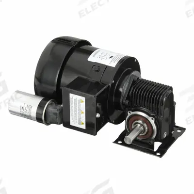 Dayton Gearmotor: Right Angle, Single Output Shaft, PSC, TEFC, 55 RPM, 130 in-lb Max Torque - Right Angle AC Gearmotors