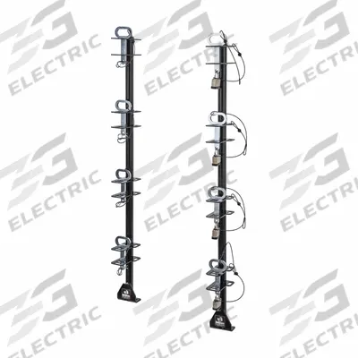 BUYERS PRODUCTS Trailer Accessories: Channel‑Style Lockable Trimmer Rack - Trailer Frame-Mount Tool Holders
