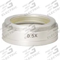 INSIZE Auxiliary Objective 0.5X: 5X, 44 mm Optical Field of View, 9.06 in, ISM-ZS (MPN ISM-ZS50-OB05X). Key specifications — Brand: INSIZE; Compatible with Manufacturer Model Number: ISM-ZS; Compatible with Product Type: Mantis Elite Microscopes; Optical Magnification: 5X; Product Type: Objective Lens; Working Distance: 9.06 in.
