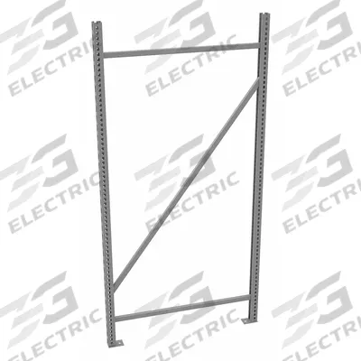 TENNSCO Bulk Storage Upright Frame: 72 in Overall Ht, 14 ga, 17,000 lb Load Capacity - Standard Welded Uprights for Bulk Racks