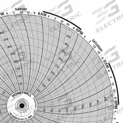 GRAPHIC CONTROLS Circular Paper Chart: Honeywell, 0°F to 400°F, BN 24001661-006, Honeywell, 100 PK. Key specifications — Compatible with Manufacturer Model Number: AR-100; Brand: GRAPHIC CONTROLS; Units Measured: Temperature °F.