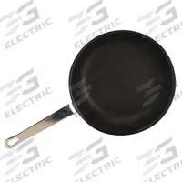 CRESTWARE Fry Pan: Non-Stick, 10 1/2 in Top Dia, Aluminum, Silver, Aluminum, NSF Certified, Chrome (MPN FRY10X). Key specifications — Brand: CRESTWARE; Handle Color: Chrome; NSF Certified: Yes; Product Type: Fry Pan; Body Color: Silver; Handle Material: Aluminum; Body Material: Aluminum; Handle Type: Riveted.