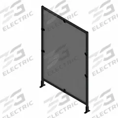 T-Slot Framing System Panel: Stand-Alone, Black, 84 in H x 48 in W x 5 1/2 in D, Mesh (MPN 48221). Key specifications — Finish: Anodized/PVC-Coated; Brand: FAZTEK; Panel Color: Black; Panel Type: Mesh; Color: Black; Material: Wire; Mesh Shape: Square; Assembly: Assembled.