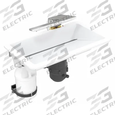 BRADLEY Bathroom Sink Kit: Designer White, Terreon, 24 1/2 in Overall Lg - Undermount Bathroom Sinks with Faucets
