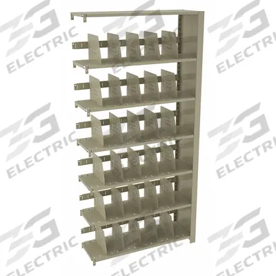TENNSCO Add-On Open File Shelves: Open Back, 30 Dividers, 6 Shelves, 76 in Overall Ht - Add-On Shelves