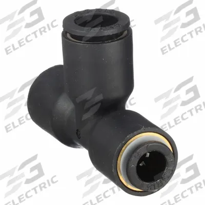 LEGRIS Push-Fit Tee Fitting: 6 mm OD x 8 mm OD x 6 mm OD Size, Tube x Tube x Push-to-Connect - Nylon & Nickel-Plated Brass Tube Fittings