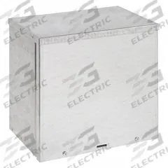 WIEGMANN Enclosure: Steel, 12 in x 12 in x 8 in, 3R, Solid Cover, Screw On, Galvanized (MPN RSC121208G). Key specifications — Brand: WIEGMANN; Closure Method: Padlock Hasp; Knockouts: Not Included.