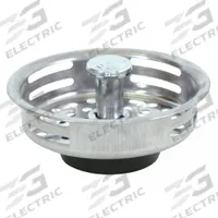 APPROVED VENDOR Strainer: 3 3/8 in Overall Dia, Stainless Steel, Chrome, Silver, Drop-In (MPN 30051). Key specifications — Material: Stainless Steel; Color: Silver; Connection Type: Drop-In; Brand: APPROVED VENDOR; Application: Sink Drain.