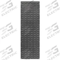 QUANTUM STORAGE SYSTEMS Louvered Panel: 61 in x 18 in x 1 1/2 in, 1 Sides, 0 Bins, Gray (MPN QLP-1861). Key specifications — attr38849: Hang and Stack; attr38851: Gray; attr38864: Baked Enamel; attr38845: QUANTUM STORAGE SYSTEMS.