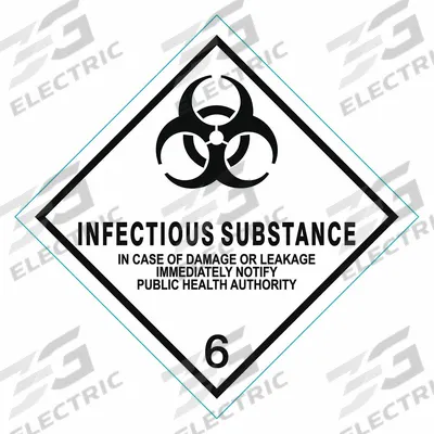 APPROVED VENDOR Container Label: 4 in x 4 in, 4 in Label Ht, 4 in Label Wd, Vinyl - Class 6: Toxic, Poison Inhalation & Infectious Substances