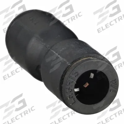 LEGRIS Push-Fit Union Fitting: 1/4 in OD x 1/4 in OD Size, Push-to-Connect x Push-to-Connect - Nylon & Nickel-Plated Brass Tube Fittings