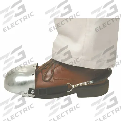 APPROVED VENDOR Toe Guard: Unisex, Silver, Universal, Steel, 10.6 oz Wt Each, Strap-On - Safety Toe Caps