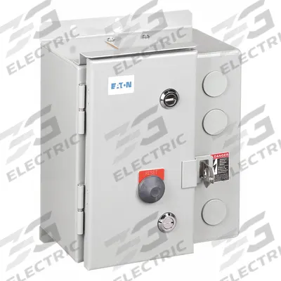 EATON NEMA Magnetic Motor Starter: Non-Reversing, 3 Poles, NEMA Size 1, 27 A - Enclosed Non-Reversing Starters with Electronic Overloads