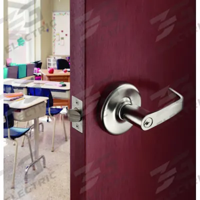 CORBIN RUSSWIN Door Lockset: Classroom Security Lever Locksets, Chrome
