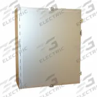 HAMMOND Electrical Enclosure: Stainless Steel, 24 in x 20 in x 8 in, NEMA 12/13/3R/4/4X, w/Panel (MPN 1418N4SSE8). Key specifications — Brand: HAMMOND; Closure Method: Clamps; Enclosure Material: Stainless Steel; Knockouts: Not Included; Includes Inner Panel: with Inner Panel Included.