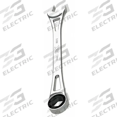 SK PROFESSIONAL TOOLS Combination Wrench: Alloy Steel, Chrome, 18 mm Head Size - Metric 6-Point Ratcheting Combination Wrenches