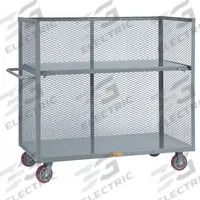 LITTLE GIANT Stock Truck: 3,600 lb, Flush Lip, 30 in L x 66 in W x 57 in H Overall Dim., 2 Shelves (MPN T1-3060-6PY-DS). Key specifications — Shelf Adjustability: Adjustable; Brand: LITTLE GIANT; Color: Gray; Caster/Wheel Configuration: (2) Rigid.