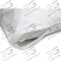 R & R TEXTILE Pillow Protector: King, 37 in Overall Lg, 21 in Overall Wd, White, Cotton/Polyester (MPN X10200). Key specifications — Brand: R & R TEXTILE; Material: Polyester.